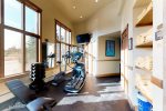 Guests have access to the fitness center at Red Hawk Lodge